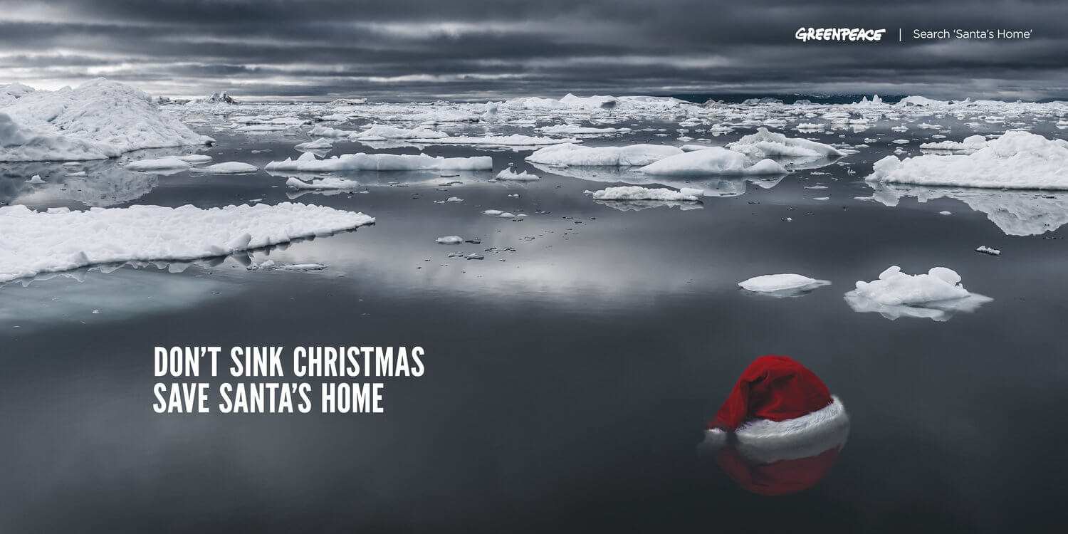 Greenpeace, социальная праздничная реклама