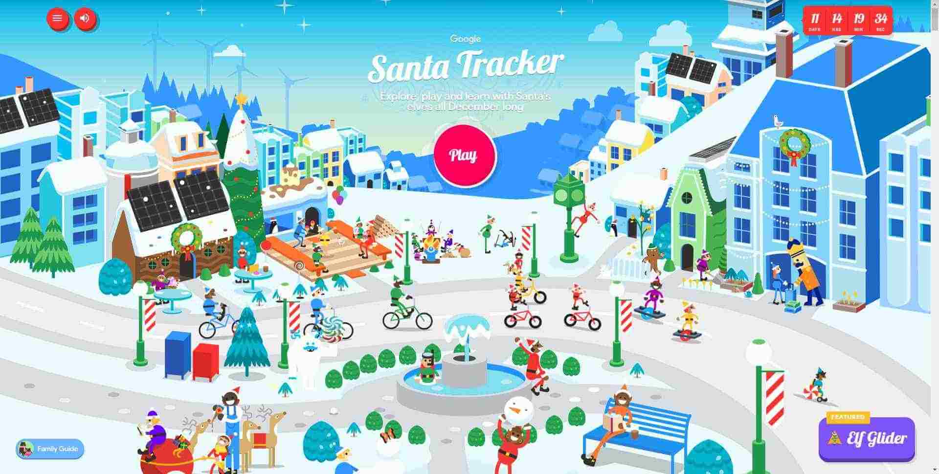 Google: Санта-трекер, креативная рекламная кампания