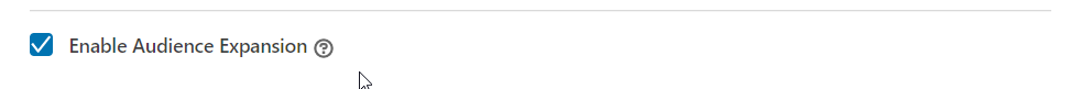 How to enable the audience expansion
