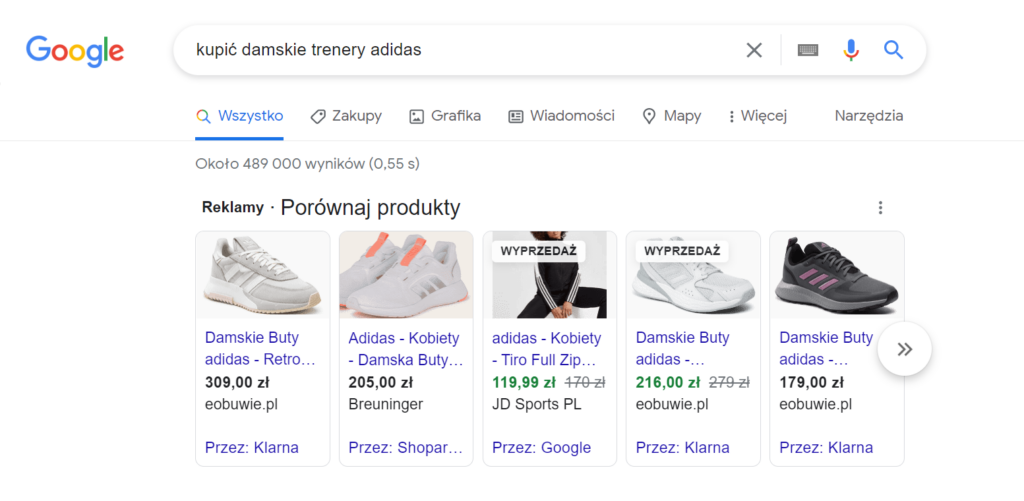 google shopping co to jest, shopping google ads, reklama w google zakupy