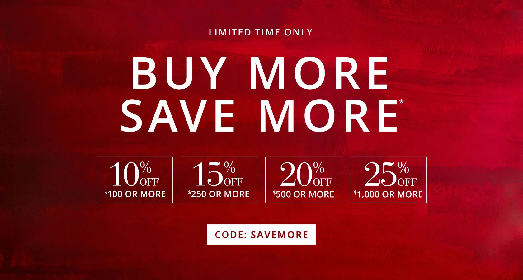 Buy more. Buy more save more.