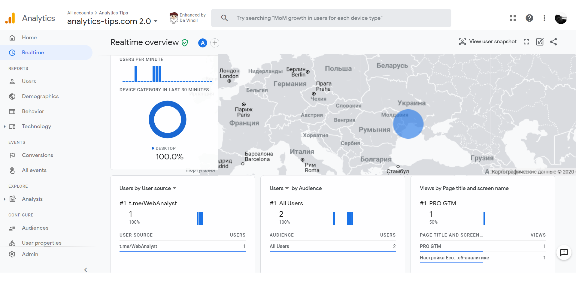 Google Analytics App+Web, New opportunities of the interface