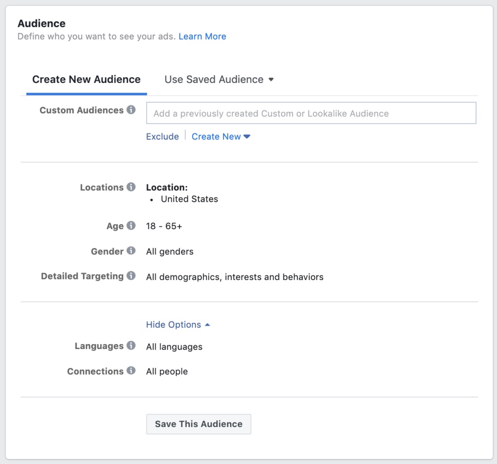 Get More Out of Your Instagram Ads, Targeting Options
