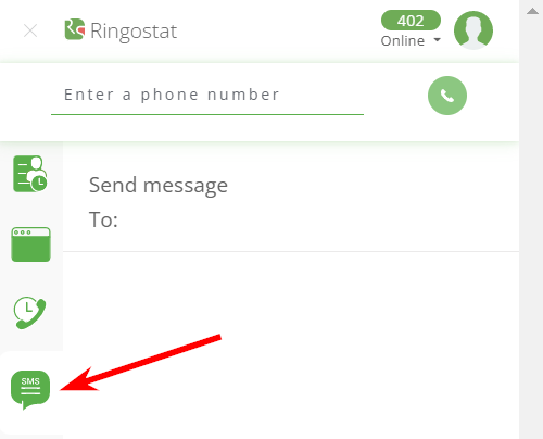 Ringostat Smart Phone, messages