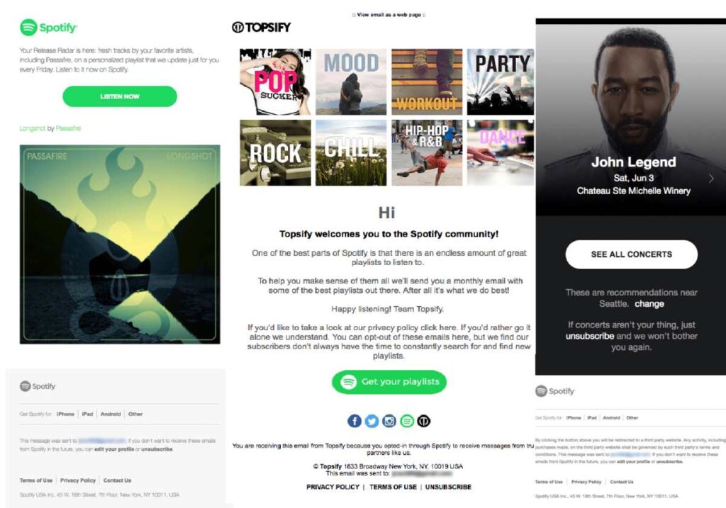 Personalized Email Campaign, Spotify