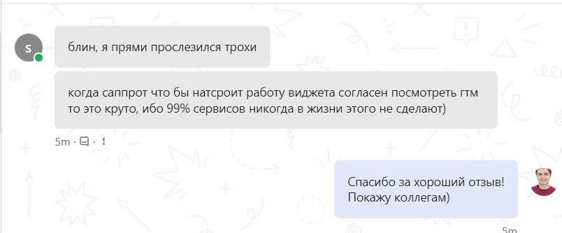 10 фишек техподдержки Ringostat, благодарность техподдержке от клиента