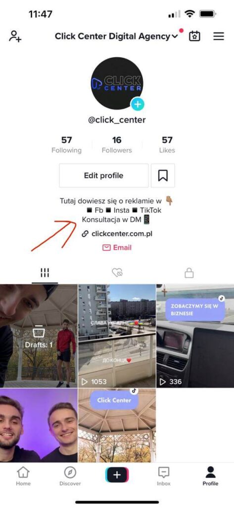 TikTok account