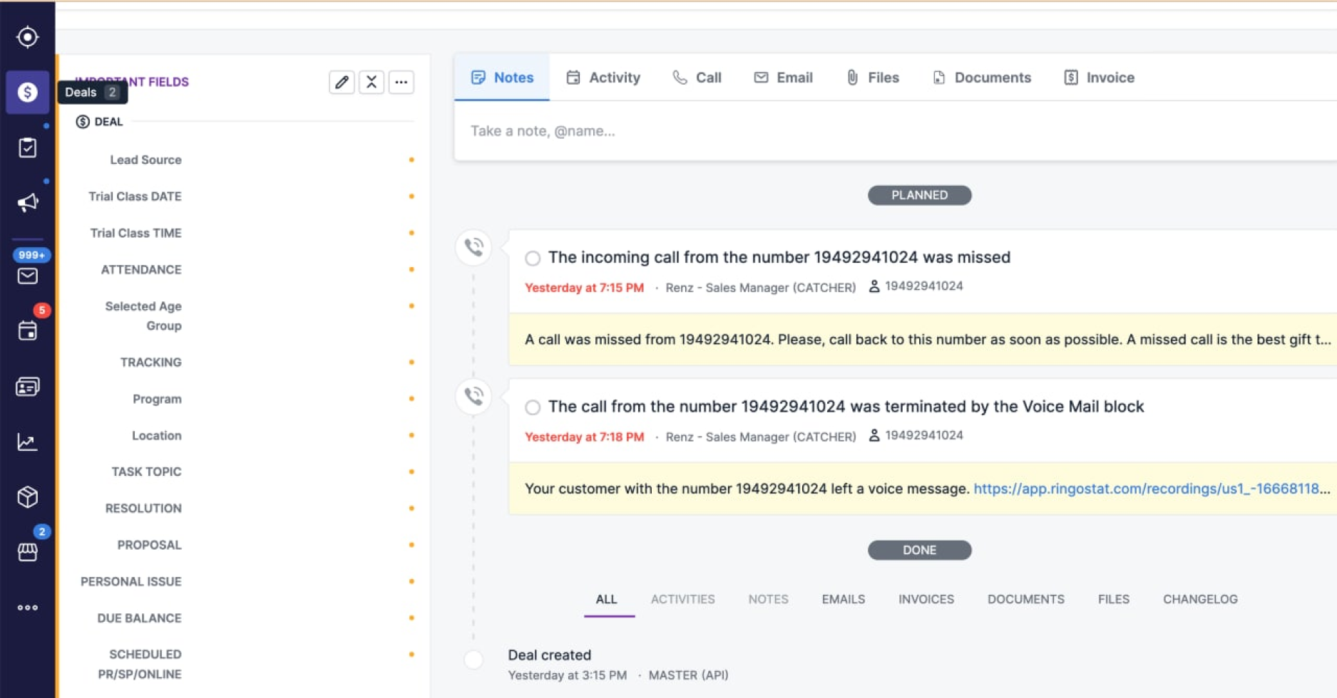 Integrating Call Tracking with CRM