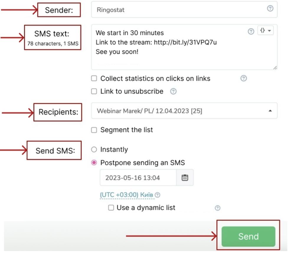 how to plan a successful webinar, sms sending