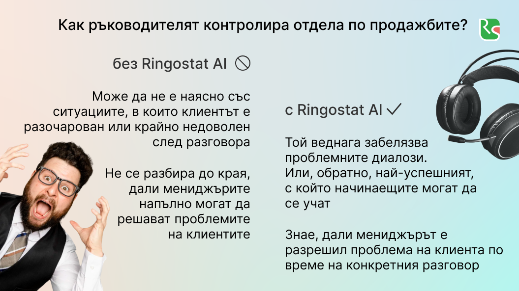 Ringostat AI, общо настроение на разговора, Sentiment