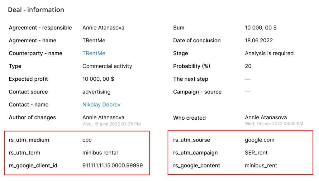 Ringostat and CRM integrations, call source in crm