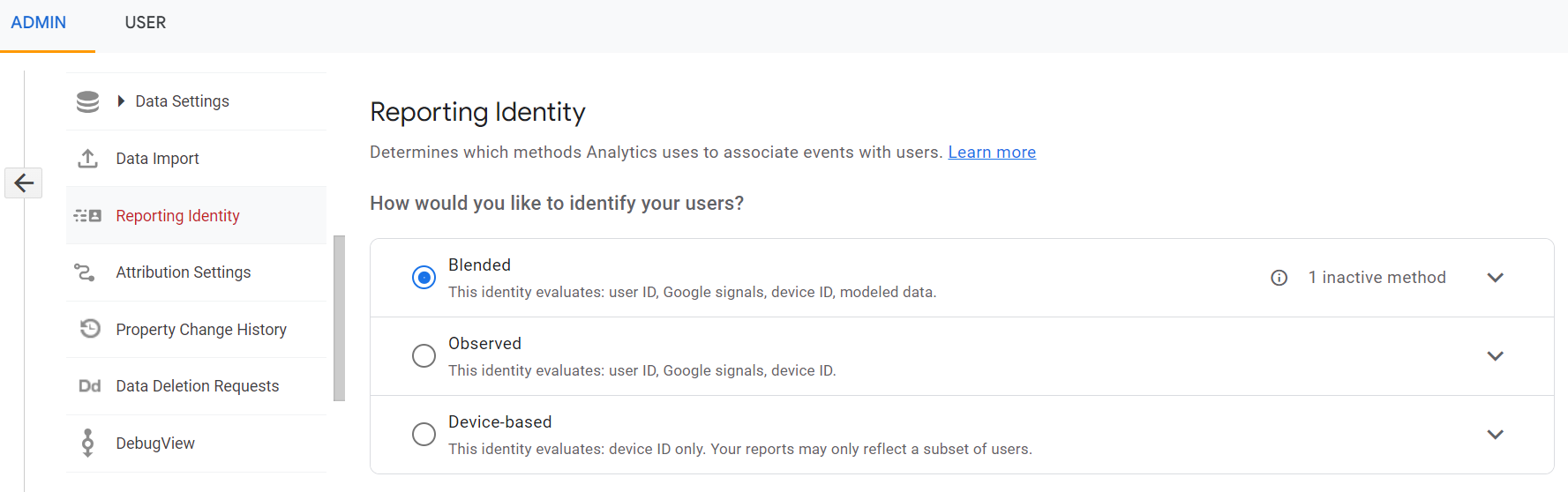 Google Analytics 4, настройка отчетного идентификатора