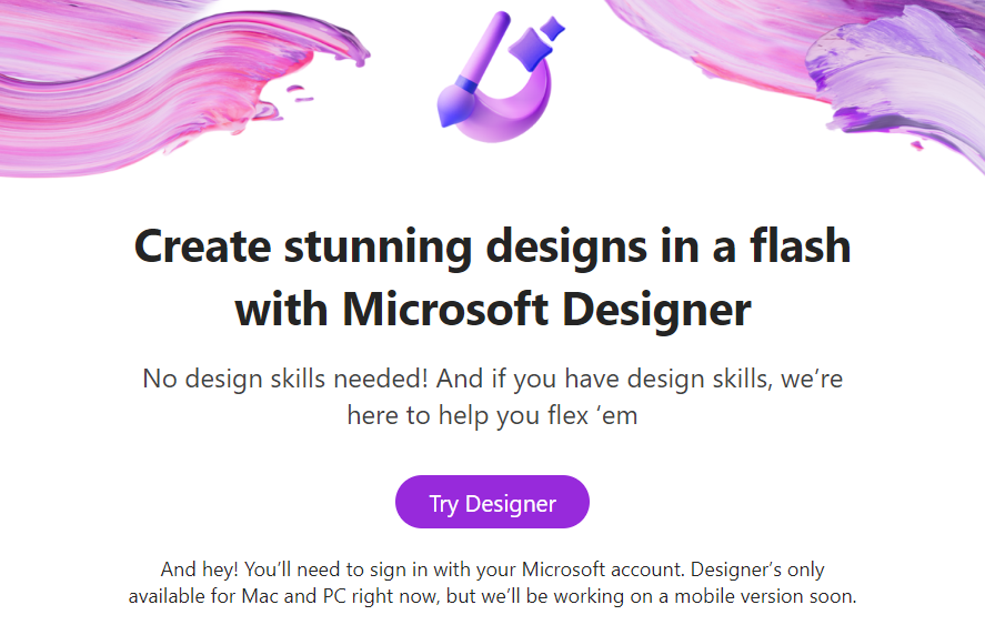 креативы для рекламы с помощью искусственного интеллекта, microsoft designer