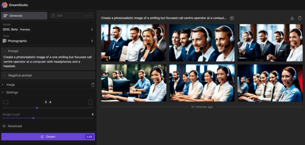 креативы для рекламы с помощью искусственного интеллекта, dreamstudio