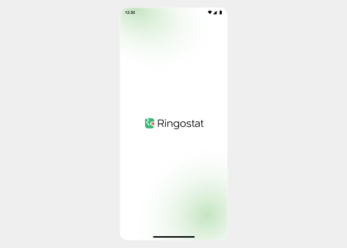 дайджест оновлень Ringostat, стартовий екран Ringostat Smart Phone 