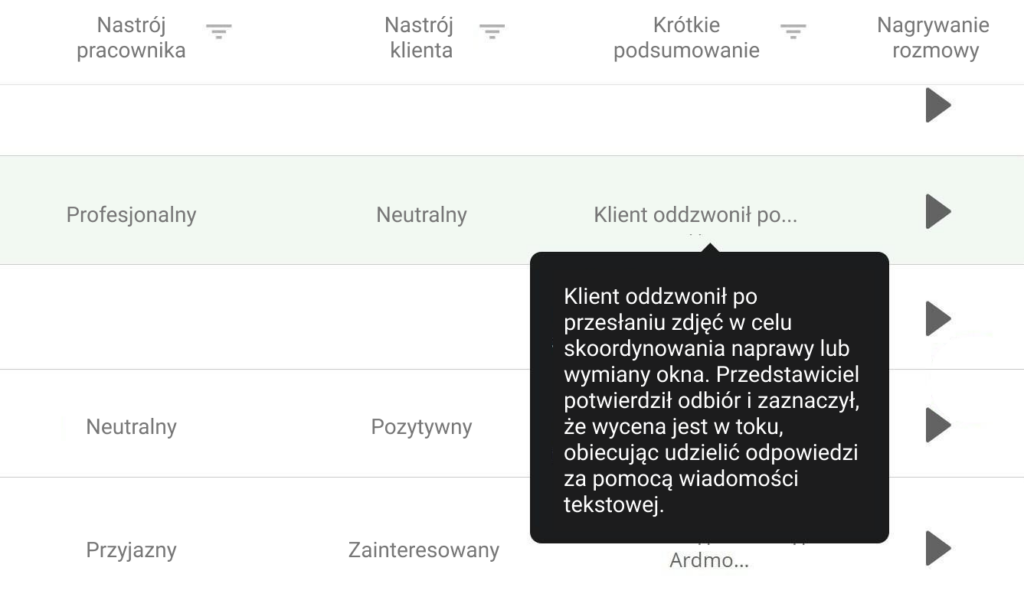 Ringostat case study, analiza mowy, podsumowanie konwersacji