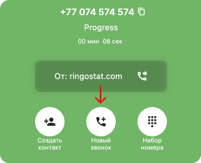 «мягкий» перевод звонка, Ringostat Smart Phone, 