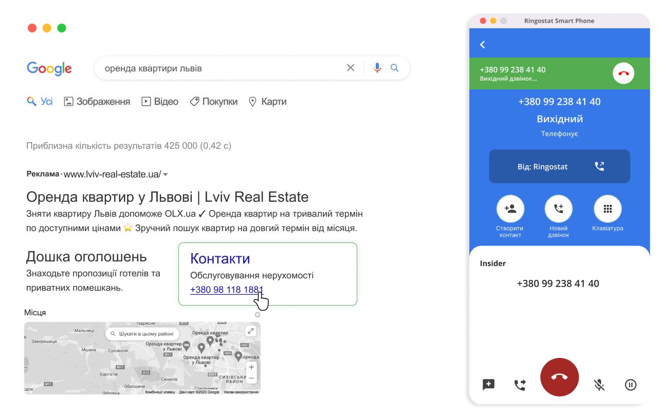 Ringostat Smart Phone, як зателефонувати з сайту