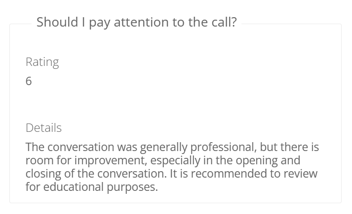 Ringostat AI, details of the call