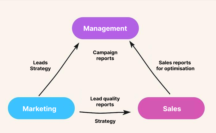 connection between marketers and sales department