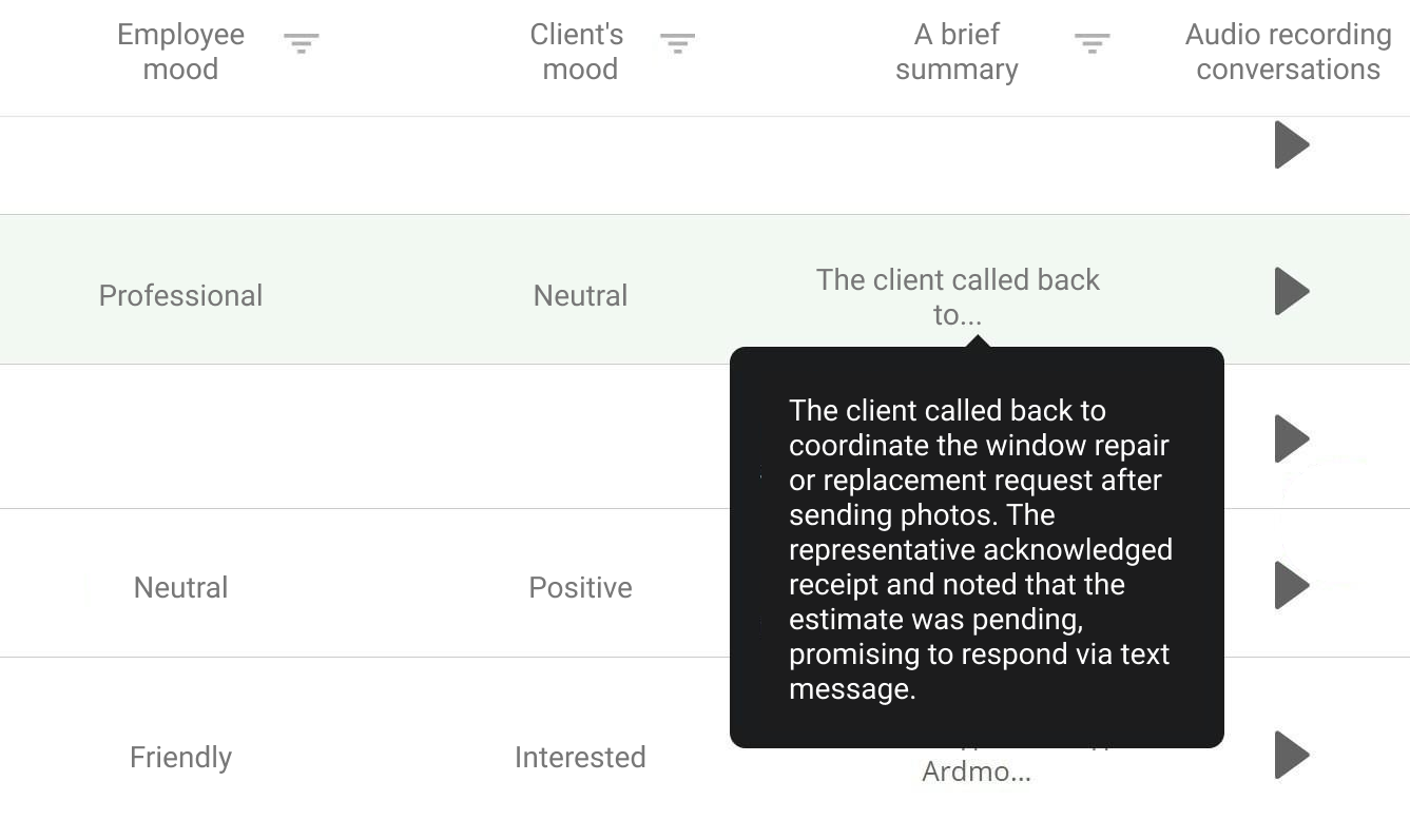 a brief conversation summary, Ringostat telephony reports