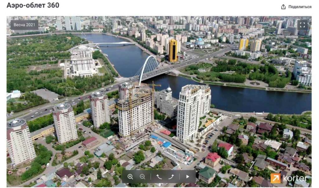 кейc использования Ringostat для KORTER, скрин аэрооблета дроном, размещенный на сайте KORTER