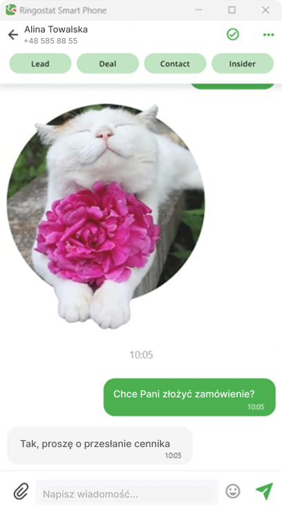 Ringostat, dostęp do CRM z dialogu z klientem, przejście do oferty czy leada jednym kliknięciem, Ringostat Smart Phone, aplikacja Ringostat