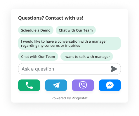 automatic messages in chat, Ringostat Chat