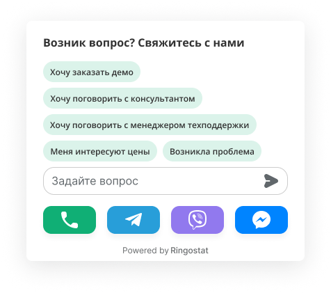 автоматические сообщения в чате, Ringostat Chat