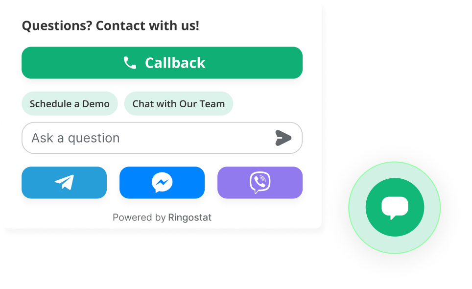 Ringostat Chat, Ringostat multi-widget, website chat, omnichannel communication