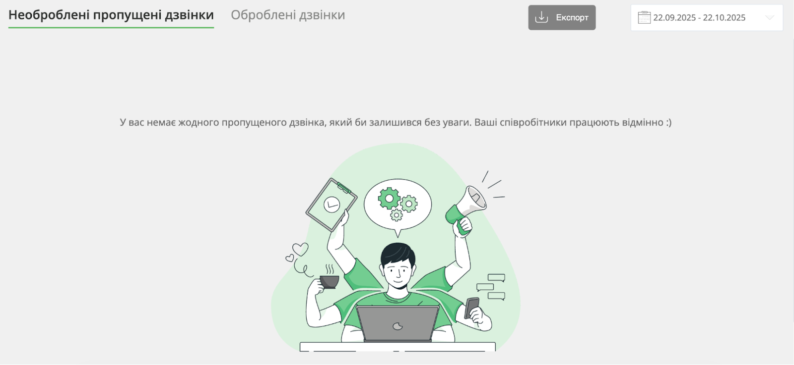 пропущені дзвінки, звіт, звіт Ringostat, Helsi, звʼязок платформи Helsi, контроль комунікацій