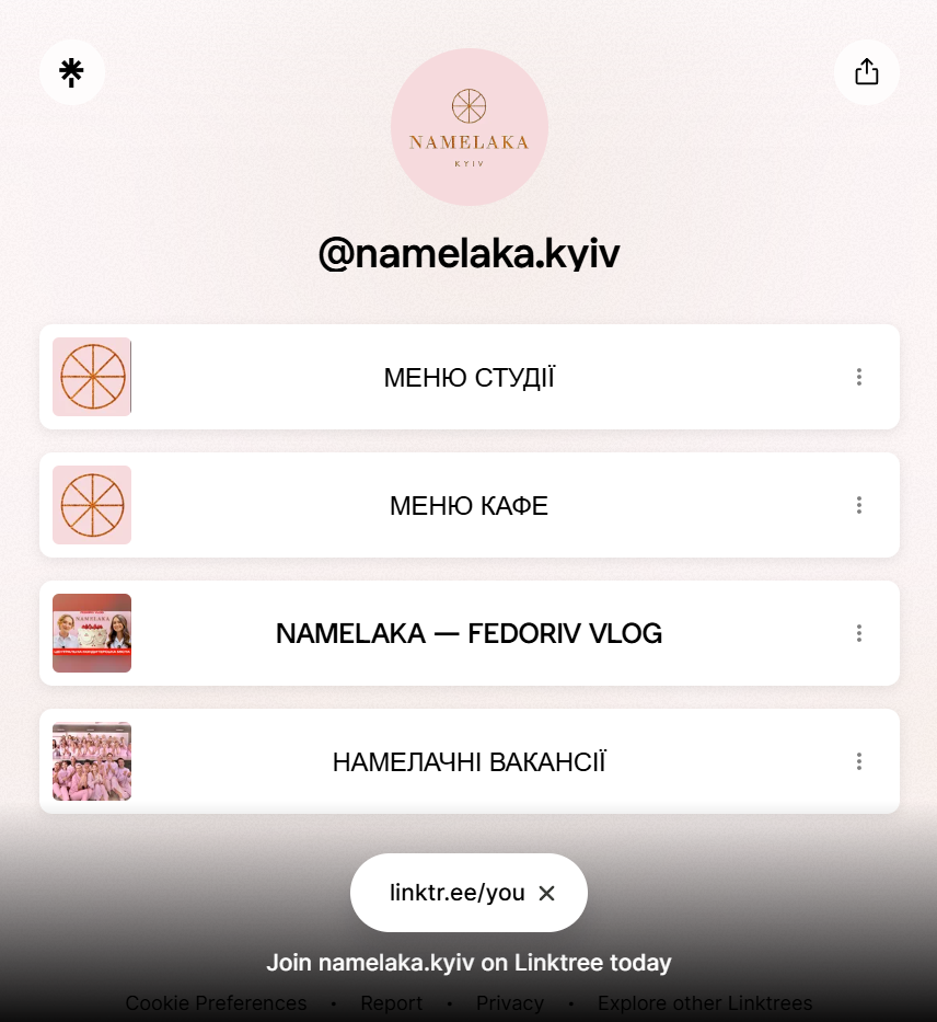 залишатися на звʼязку з аудиторією, приклад Namelaka