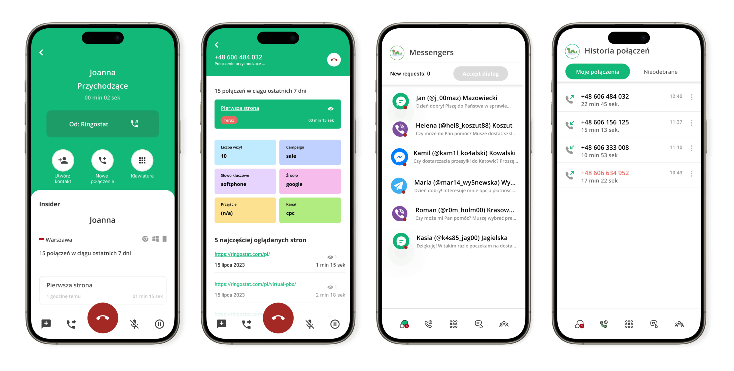  aplikacja Ringostat Smart Phone.