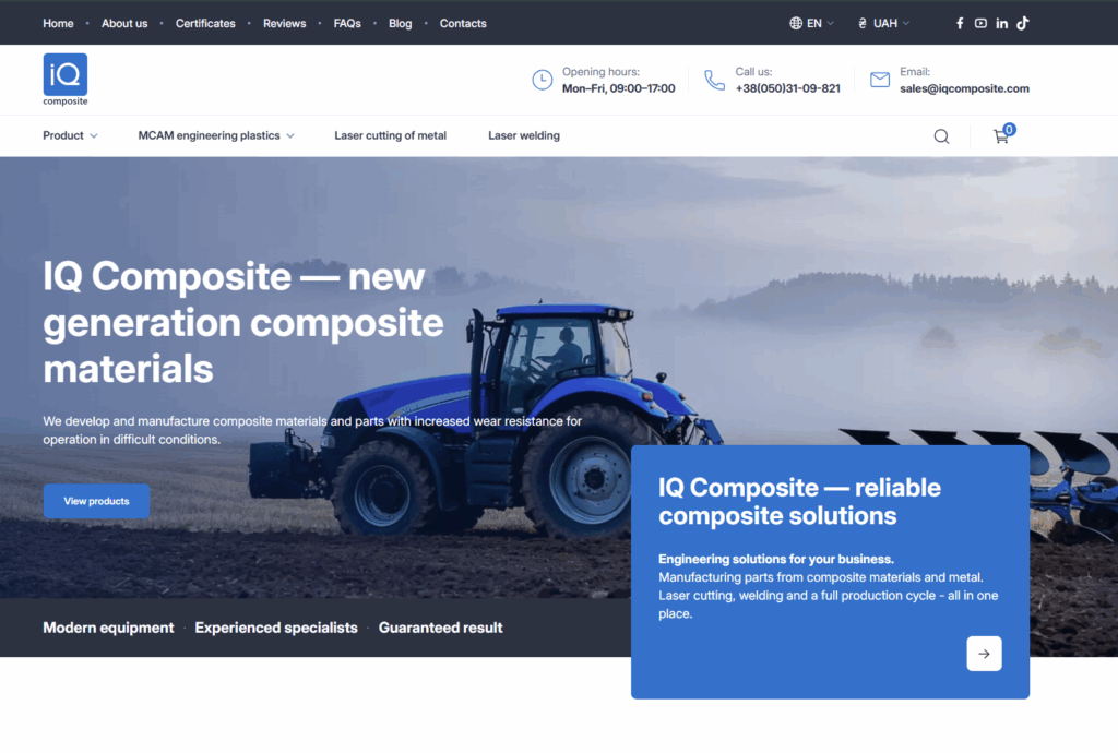 IQ Composite website