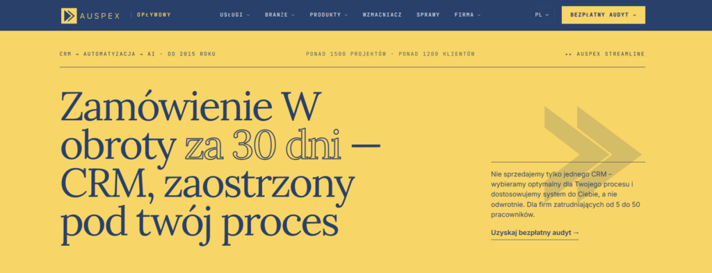 Strona internetowa Auspex