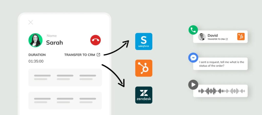Capturing customer data in CRM during a phone call