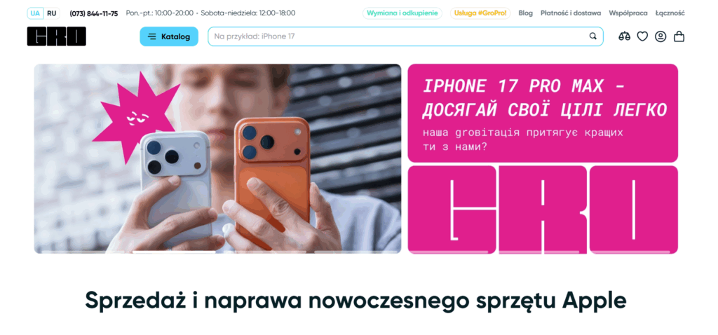 Strona internetowa GRO