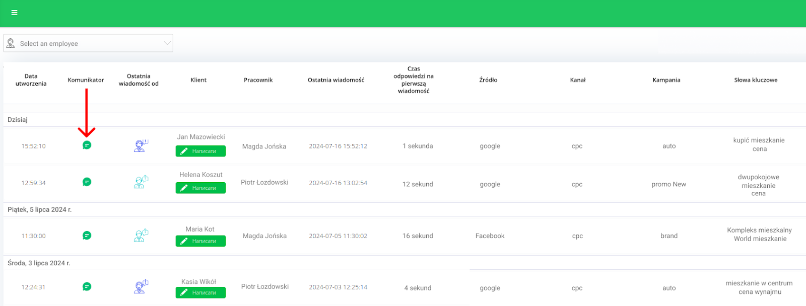 telefonia, CRM, Ringostat Chat