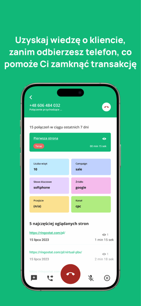 Telefonia, komunikator, aplikacja, Ringostat Smart Phone, czaty, insighty